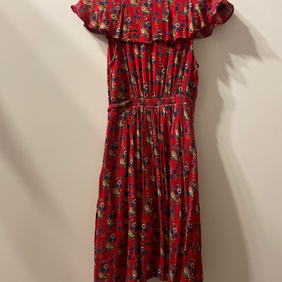 Anthropology Maeve Red Floral Dress - Picture 4 of 4